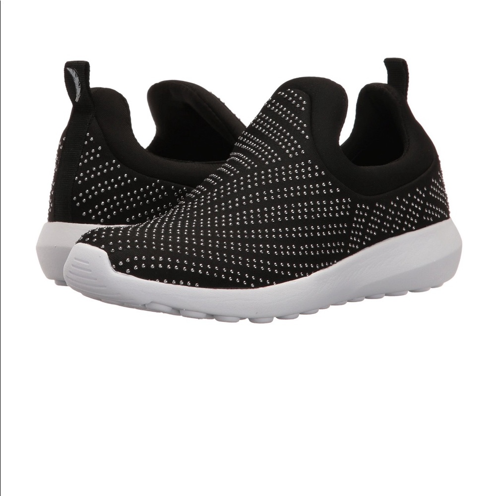 Jessica Simpson Silver Studs Black Slip On Sneaker